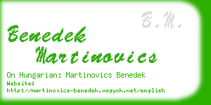 benedek martinovics business card